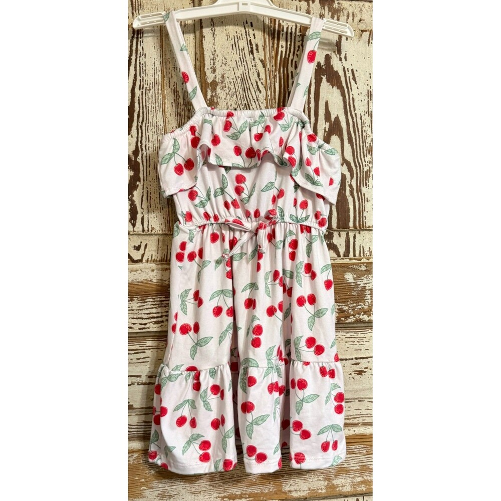 Girls' Limited Too Strappy Ruffle Knit Shift Dress - Cherries - Size 6X